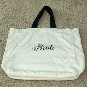 Canvas “Bride” tote bag